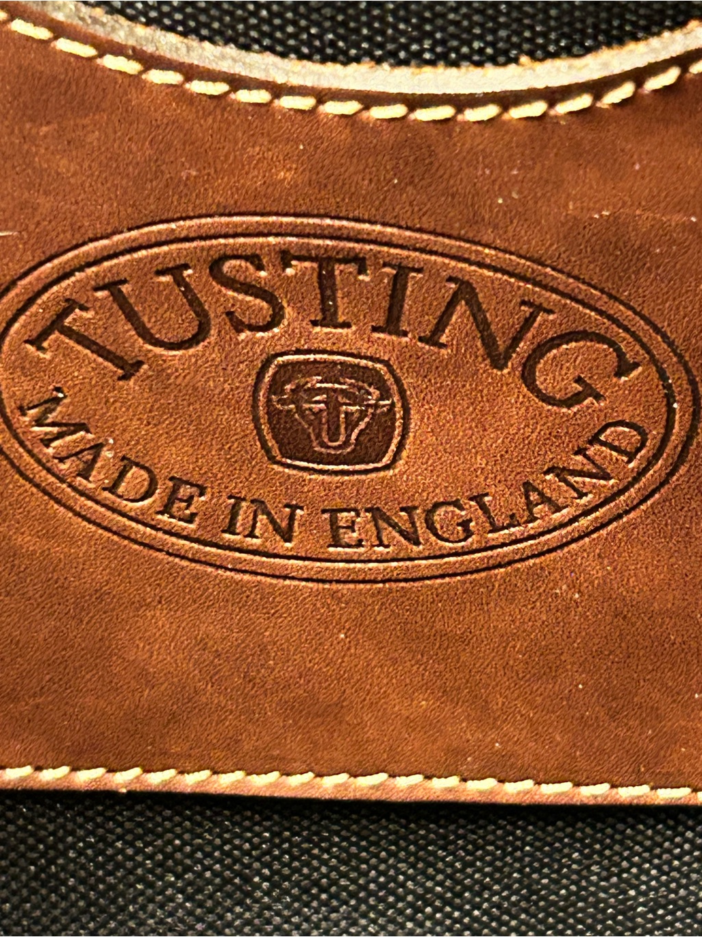 Tusting English Made Caramel Leather Messenger Lawyer Bag Vintage Rolltop Exec — image 2 of 8